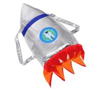 KJHBV Zainetto a Tema Spaziale con Design a Razzo e Fiamme, Morbido e Adattabile per Diverse Età e Dimensioni, per Giochi di Ruolo e Viaggi nello Spazio