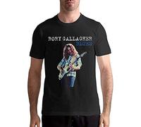 KJHBVND Camicie da uomo Rory-Gallagher moda nera estate personalizzata manica corta Tee Top, Nero , XXL