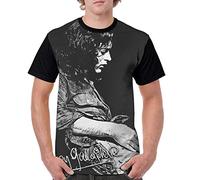 KJHBVND Rory-Gallagher, maglietta a maniche corte da uomo con stampa grafica 3D, Nero , L