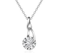 KJHFD Accessori d Colore Blu Rosa Giallo giaissino collane a Ciondolo Donna crollata per Gocce d'Acqua - Compleanno di San