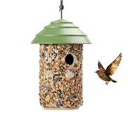 KJHFD Bluebird Spazio Pietra Resistente, Mangiatoia Casetta Uccelli Sospesa per Esterno (Verde)