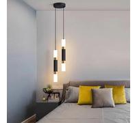 KJHFD Classico Medio secolo Moderno in Oro Nero Luminoso Bar Mi-Ni sospesa 2 illuminare Verso l'Alto Isola Cucina Lampada Sospensione a soffitto lineare Lungo Foyer, lampadario
