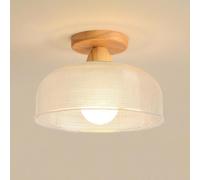 KJHFD della Lampada Legno Glass Affronta del in Vetro Moderna Verro a soffitto Camera da Letto Light per Il corridoio Balcone