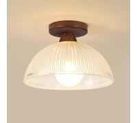 KJHFD della Lampada Legno Glass Affronta del in Vetro Moderna Verro a soffitto Camera da Letto Light per Il corridoio Balcone