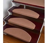 KJHFD Gradini Moquette autoadesivi tappetini Anti -Skid Sicurezza, riduzione del Rumore Calore - tappeti Interni Beige 55x21 Arredamento per la casa e Le Scale