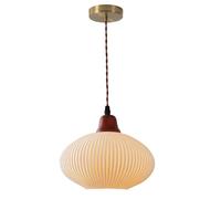 KJHFD Grande Globo di U2013 Dome Ciondolo per l'isola Cucina, lampadario Vetro Coste industriali in Ceramica Bianca, Lampada a Sospensione della Fattoria (White-B)