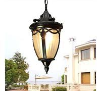 KJHFD Lampada da scrivania a Sospensione Antica in Oro Antico Vintage con Catene di Vetro ottiche E27 Accendere Il soffitto per Giardino, Illuminazione del Cortile