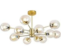 KJHFD Lampadari di Vetro Sputnik soffitto in Metallo Moderno Minimalista lampadario Sala Pranzo Bolla Sfera d'oro Ambra - Lampada a Sospensione appesa della metà secolo, Luce da Cucina