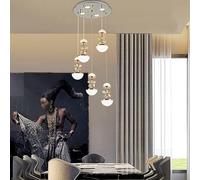KJHFD Lampadari Scale Lunghe Luce Sospensione cristallina Compatibile con Duplex a soppalco 丨 LED Moderno Passeggio Moderna LARMA LAMONO LAGCHIIO LAGGE Lava SPIROLE SPASCOLA LAMPAGNO di SCARICA