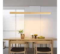 KJHFD Lampadario LED Dimmabile Nordico Lampada LEDELIER Ufficio da Pranzo Office e Bar Luce a Sospensione lineare contemporanea per l'isola della Cucina Nera 60x4,5 cm (24x2inch)
