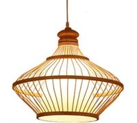 KJHFD Lampadario Vimini Beige Rattan Lampada Sospensione Cesto Paralume lampade Illuminazione a soffitto, Luce da Cucina