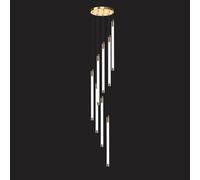 KJHFD Lampadella di Ingresso in Largo Le Scale Foyer Alte soffitti Alti Tubo Sospensione della Fattoria Leggera Nera Moderna lampadario lineare a LED Moderno per la Sala da Pranzo del Soggiorno/d/8
