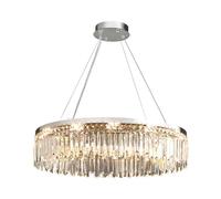 KJHFD Lampadella Moderna K9 Crystal Lighting Contemporary Luxury Round Cladeleiers Funzione per la Cucina Pranzo Camera da Letto del Soggiorno, Luce sospesa