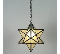 KJHFD Lampadella Stella Moravia Luce Sospensione in Vetro Veranda Loft Bar Café Bambini - Unica Lampada a Goccia Pentagramma Perfetta per corridoio e Decorazioni Spaziali