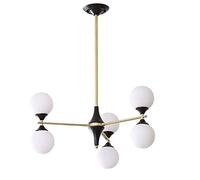 KJHFD Lampadina LED Moderna 12 luci l'illuminazione della Fattoria Oro e Nero Moderno lampadario Sputnik v intage soffitto Lampada a Sospensione Compatibile con la Sala Pranzo Soggiorno corridoio