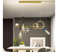 KJHFD Light Restaurant LED LAMPAGGIO RAMBINAMENTO ALL'ILLEGNO DIMMABILE Nuovo lampadario di Piume Creativo con riflettori rettangolari Tavolo da Pranzo Rettangolare Soggiorno Bar Lampada a