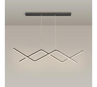 KJHFD Luce Ciondolo Onda lineare Moderna 26W lampadario Minimalista per la Sala da Pranzo dell'isola della Cucina e Soggiorno - Elegante apparecchio di Illuminazione a soffitto sospeso