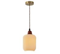 KJHFD Luce Globo di Grande U2013 Dome Ciondolo per l'isola Cucina, lampadario Vetro Coste industriali in Ceramica Bianca, Lampada a Sospensione della Fattoria (White-C)