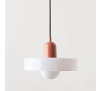 KJHFD Luci a Sospensione della Fattoria Vetro Latte Lampada sospesa del soffitto di metà secolo la Cucina in e Nero, Moderno lampadario Contemporaneo per Camera da Letto, corridoio (Colore: +.)