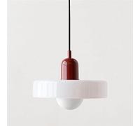 KJHFD Luci a Sospensione della Fattoria Vetro Latte Lampada sospesa del soffitto di metà secolo la Cucina in e Nero, Moderno lampadario Contemporaneo per Camera da Letto, corridoio (Colore: +.)