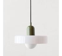 KJHFD Luci a Sospensione della Fattoria Vetro Latte Lampada sospesa del soffitto di metà secolo la Cucina in e Nero, Moderno lampadario Contemporaneo per Camera da Letto, corridoio (Colore: +.)