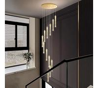 KJHFD luci Bolle di Scale, Moderno lampadario W dimmebili illuminante con remoto, Lampada a Altezza Regolabile da Pollici per Villa, soffitto Alto, Foyer (1