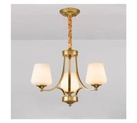 KJHFD Luci LED Decorazioni per la casa Moderna Lampade Sospensione viventi i lampadari compatibili con lampadario soffitto di Illuminazione Interno a Sala da Pranzo, Luce appesa (3 Teste d'oro)