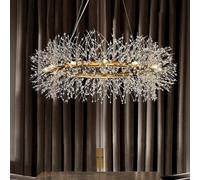 KJHFD Lumo Luxury Gold Crystal lampadario Apparecchiatura a soffitto Rotondo Grande per Sala da Pranzo Sogro del salario Moderno (39,5 Pollici)