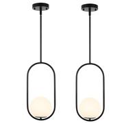 KJHFD Moderno Ciondolo d'oro Mid-secolo Illuminazione lampadario a Sospensione dell'illuminazione con Il Paralume Vetro in Globo la Camera Letto per Sala Pranzo dell'isola da Cucina (2