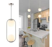 KJHFD Moderno Ciondolo d'oro Mid-secolo Illuminazione lampadario a Sospensione dell'illuminazione con Il Paralume Vetro in Globo la Camera Letto per Sala Pranzo dell'isola da Cucina (2