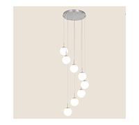 KJHFD Orologio Unisex Avvoltore lampadario Palline di in Vetro Bamaglier Building Duplex Long Light Minimalist Staircase Grande Lampada sospesa per Soggiorno Villa Hollow Foyer Kitchen Livi