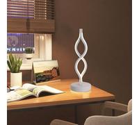 KJHFD scrivania Tavolo LED a Spirale, carno in Alluminio, Lampada da Comodino con 3 Temperature di Colore (Nero)