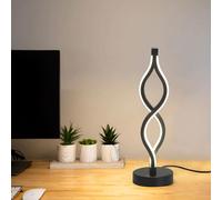 KJHFD scrivania Tavolo LED a Spirale, carno in Alluminio, Lampada da Comodino con 3 Temperature di Colore (Oro)