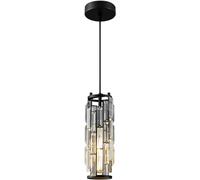 KJHFD Sospensione Moderna lampadari cristallini di Dispositivo Regolabile Compatibile con la Sala Pranzo dell'isola cromata Nera a 3 luci, Luce da Cucina