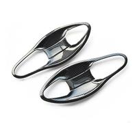 KJHOPY 4 Pezzi Auto Galvanotecnica Maniglia Esterna Della Porta Striscia Di Copertura W/Smart Buco Della Serratura Per HRV HR-V Per Vezel 2014-2019 2015 2016 maniglia porta esterna(B)