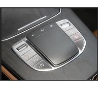 KJHOPY 8PCS Car Center Console Multimedia Mouse Interruttore Pulsante di Copertura Trim per Classe C E W205 W213 GLC X253 2019-2021 Copertura Decorativa(Silver 1)