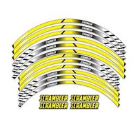 KJHOPY Decalcomanie adesive magnetiche Adesivo Ruota Moto Racing Rim Stripe Decal Accessori Decorazione Moto per D&ucati per Scrambler 400 800 1100(Style 4)