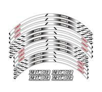 KJHOPY Decalcomanie adesive magnetiche Adesivo Ruota Moto Racing Rim Stripe Decal Accessori Decorazione Moto per D&ucati per Scrambler 400 800 1100(Style 1)