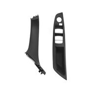 KJHOPY Maniglia Chiusura Portiera Anteriore Posteriore Dell'auto Per BMW Serie 5 F10/F18 2010-2017 528 530(RHD Black 2pcs)