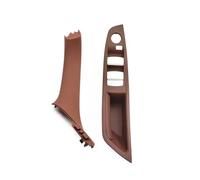 KJHOPY Maniglia Chiusura Portiera Anteriore Posteriore Dell'auto Per BMW Serie 5 F10/F18 2010-2017 528 530(RHD Brown 2pcs)