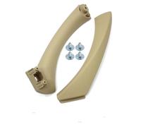 KJHOPY Maniglia Interna Della Portiera Sinistra Destra Auto Pannello Copertura Per BMW Serie 3 E90 E91 316 328i 2005-2012(Beige Left Set)
