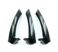 KJHOPY Maniglia Trazione Portiera Interna LHD RHD 3 Passeggeri Set Completo Per BMW Serie 3 E90 316i 318i 320 325(LHD SET Carbon Fibe)