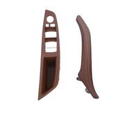 KJHOPY Set Di Maniglie Interne Portiera Auto Con Guida Mano Per BMW Serie 5 F10 F11 F18 520 523 530 2010-2017(Red brown 2pcs)
