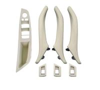 KJHOPY Set Di Maniglie Interne Portiera Auto Con Guida Mano Per BMW Serie 5 F10 F11 F18 520 523 530 2010-2017(LHD Beige)