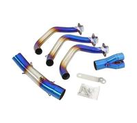 KJHOPY Sistema di Scarico di Scarico per Motociclette, Collettore di Collegamento Anteriore, per Y&amaha MT-09 FZ-09 FJ09 MT09 per Tracer 900 GT 2015-2020(Type B)