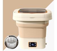 KJHYYPP Mini Lavatrice Portatile, Piccola Lavatrice Pieghevole di Grande capacità da 12 Litri per Appartamento Singolo, Viaggi, Dormitorio per Studenti (Beige) (Beige)