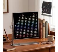 KJHYYPP Orologio a LED con parole, display di testo creativo con microfono, 9 modalità, 7 colori, 5 livelli di luminosità, spettacolo di luci sincronizzato con la musica, supporto a 360°