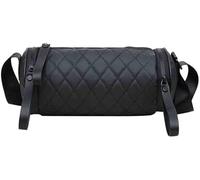 KJHZCE Borsa a tracolla compatta da donna, con cuscino a rombo, borsa a tracolla sportiva, for il tempo libero, rotonda, da viaggio(Black)