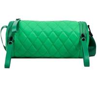 KJHZCE Borsa a tracolla compatta da donna, con cuscino a rombo, borsa a tracolla sportiva, for il tempo libero, rotonda, da viaggio(Green)