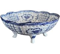KJHZCE Vassoio for frutta in ceramica retrò cinese, piatto for frutta e caramelle, creativo, for la casa, soggiorno, tavolino, ornamenti semplici, portafrutta (piccolo)(Medium)